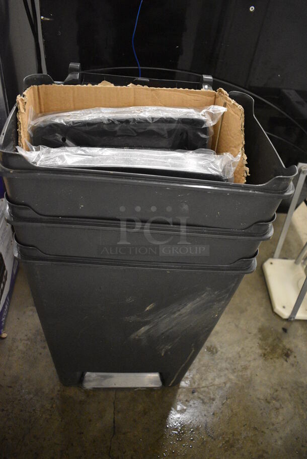 3 BRAND NEW! Rubbermaid Premier Step On Series III Trash Can w/ 3 Lids. 17x13x24. 3 Times Your Bid! - Image 4 of 6