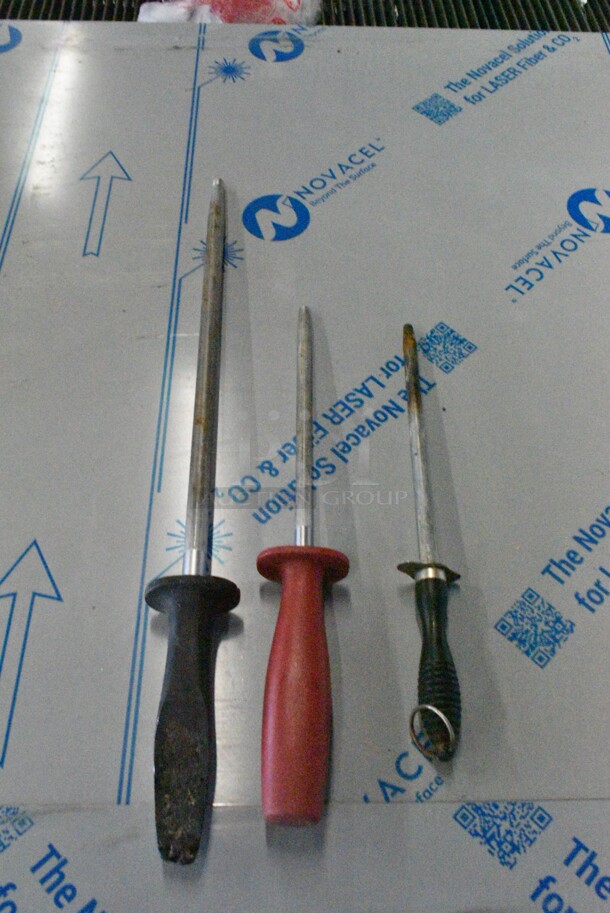 ALL ONE MONEY! Lot of 8 Various Utensils Including Knife and Sharpening Rod.  - Image 2 of 2
