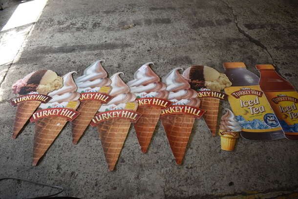10 Various Signs; 8 Ice Cream and 2 Bottles of Tea. 10 Times Your Bid! - Image 2 of 4