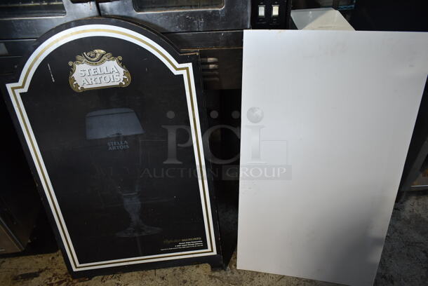 2 Signs; Stella Artois A Frame Sidewalk Chalkboard Sign and Parking Sign. 2 Times Your Bid! - Image 4 of 6