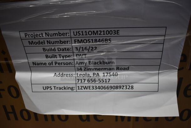 BRAND NEW SCRATCH AND DENT! 2022 Frigidaire FMOS1846BS Stainless Steel Over the Range Microwave. Stock Picture Used For Gallery Picture. - Image 4 of 5