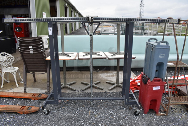Gray Metal Coat Rack on Commercial Casters. 97x24x60 - Image 2 of 7