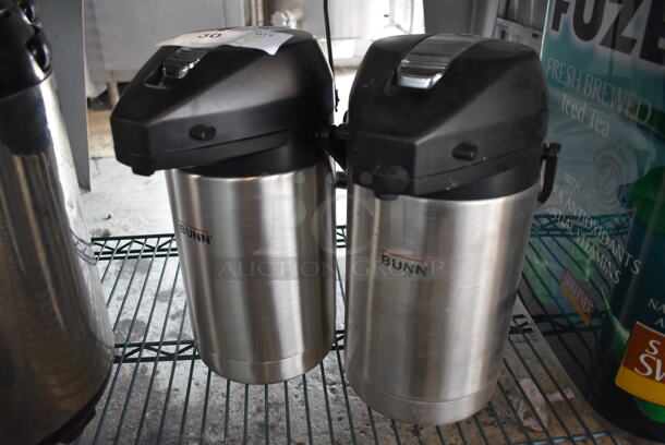 2 Bunn Stainless Steel Air Pots. 2 Times Your Bid!