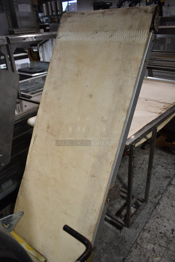 Seewer Rondo SS063 C Metal Commercial Floor Style Reversible Dough Sheeter. 1 Arm Needs To Be Reattached. 240 Volts, 1 Phase.  - Image 8 of 9