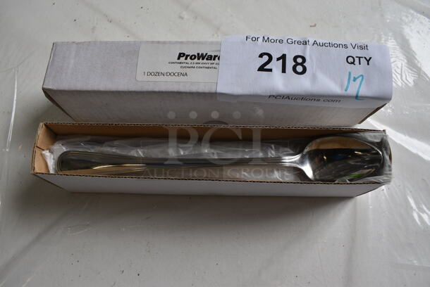 12 BRAND NEW IN BOX! ProWare Stainless Steel Continental Spoons. 7.5