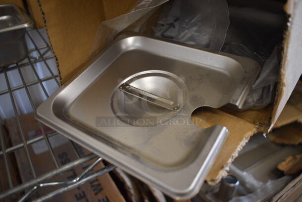 4 BRAND NEW IN BOX! Stainless Steel 1/6 Size Drop In Bin Lids. 4 Times Your Bid! - Image 2 of 3