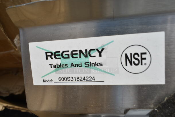 BRAND NEW SCRATCH AND DENT! Regency 600S31824224 Stainless Steel 3 Bay Sink w/ Dual Drain Boards. No Legs. Bays 18x24x14. Drain Boards 22x18 - Image 4 of 4