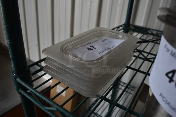 ALL ONE MONEY! Lot of 7 Clear Poly 1/9 Size Drop In Bin Lids! - Image 2 of 2