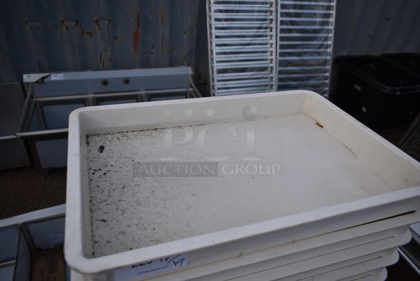 ALL ONE MONEY! 21 White Poly Ingredient Bins on Dolly. - Image 4 of 4