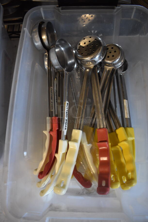 ALL ONE MONEY! Lot of Various Utensils Including Spoodles in Poly Bin