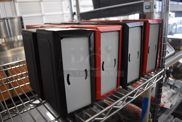 17 Metal Countertop Napkin Holders; Red and Black. 4x4.5x7.5. 17 Times Your Bid! - Image 2 of 3