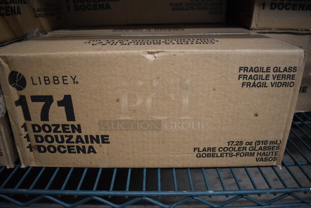 10 Boxes of 12 BRAND NEW Libbey 171 Blue Flare Cooler Beverage Glasses. 3.5x3.5x6. 10 Times Your Bid! - Image 4 of 5