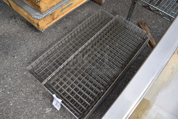 ALL ONE MONEY! Lot of 7 Metal Wire Baskets. 10.5x26.5x2, 16.5x26.5x2 - Image 3 of 3