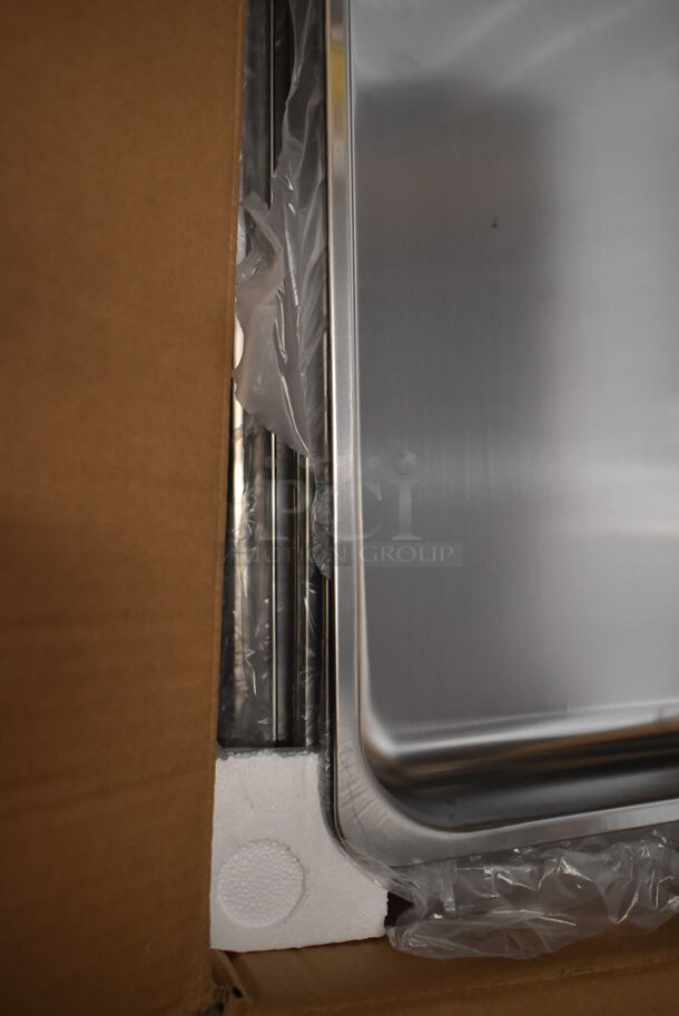 BRAND NEW SCRATCH AND DENT! Box of 8 Drop In Pans and 8 Dome Chafing Dish Lids - Image 5 of 5
