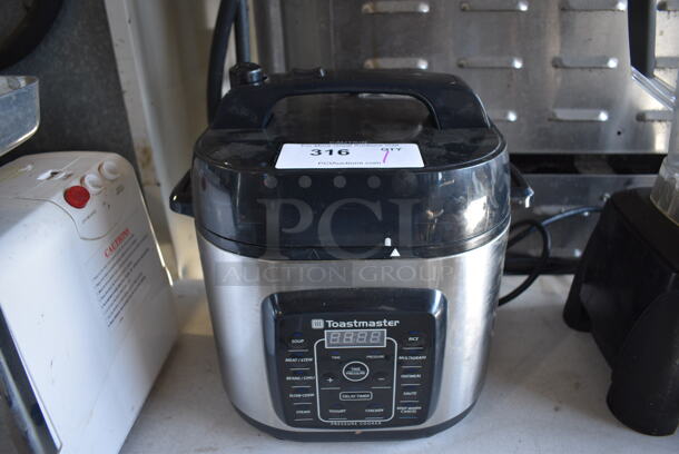 Toastmaster Model TM-670PC Chrome Finish Countertop 6 Quart Electric Pressure Cooker. 120 Volts, 1 Phase. 12x10x13 - Image 1 of 6