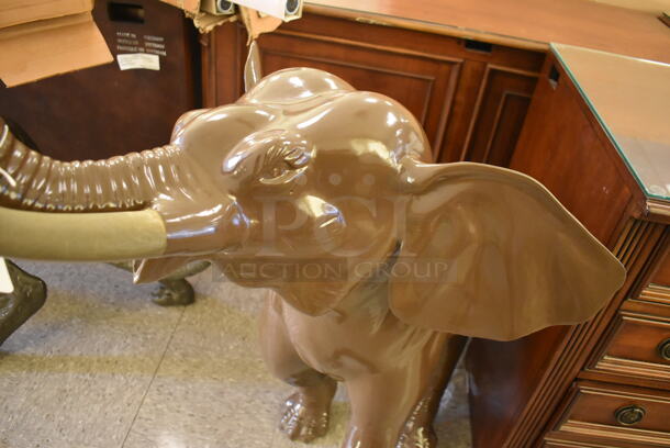 WOW! Bronze Painted Elephant Statue. - Image 5 of 6
