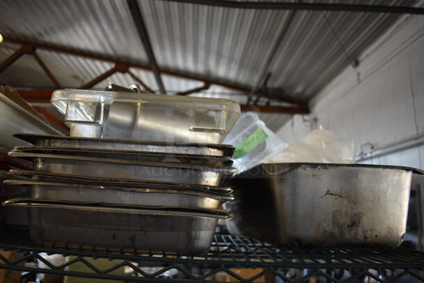 ALL ONE MONEY! Metro Lot of 4 Tiers of Various Items Including Ceramic Dishes, Stainless Steel Drop In Bins and Cutting Boards. Does Not Include Metro Shelving Unit - Image 2 of 12
