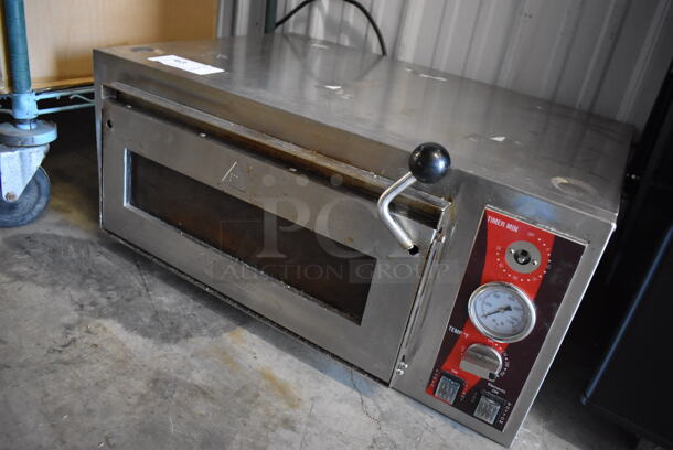 Avantco 177DPO18S Stainless Steel Commercial Countertop Electric Powered Single Deck Pizza Oven. 120 Volts, 1 Phase. 28x22x12. Tested and Working! - Image 3 of 9