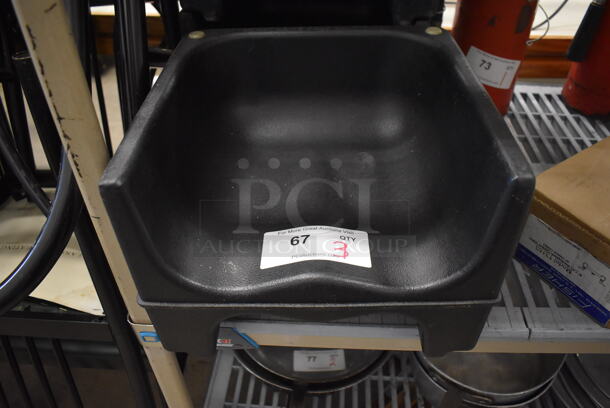 3 Black Poly Booster Seats. 12.5x12x9.5. 3 Times Your Bid! - Image 3 of 3