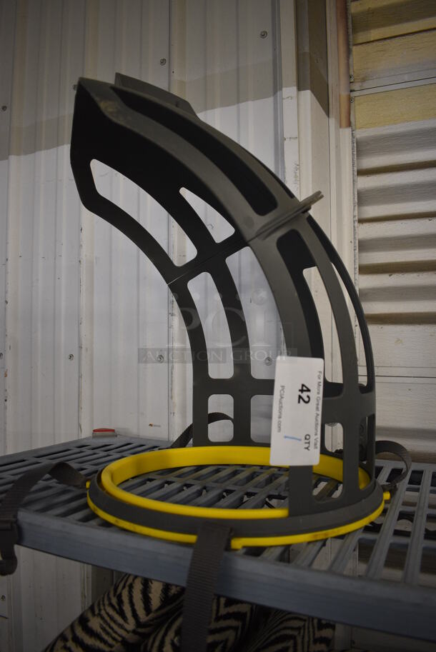 Gray Poly Basketball Return Hoop Attachment. 15x15x18.5 - Image 1 of 4
