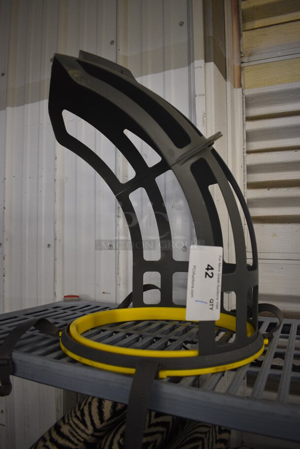 Gray Poly Basketball Return Hoop Attachment. 15x15x18.5