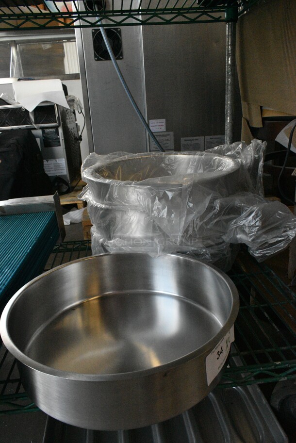 4 BRAND NEW SCRATCH AND DENT! Acopa Supreme 922EC14WP 6.5 Qt. Round Chafer Water Pan. 4 Times Your Bid!  - Image 2 of 5