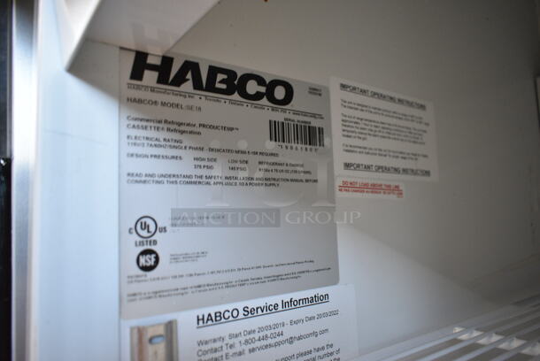 2019 Habco SE18 Metal Commercial Single Door Reach In Cooler Merchandiser w/ Poly Coated Racks. 115 Volts, 1 Phase. Tested and Working! - Image 6 of 6