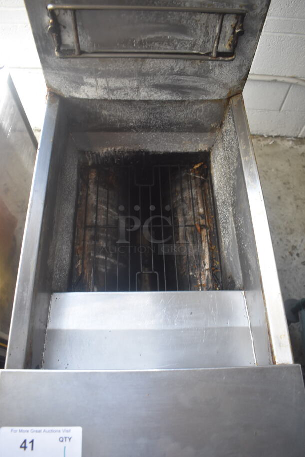 Frymaster Commercial Stainless Steel Natural Gas Fryer On Commercial Casters.  - Image 4 of 7