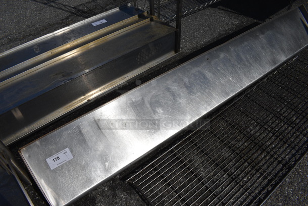 Stainless Steel Shelf w/ Wall Mount Brackets. 84x12x12 - Image 1 of 3