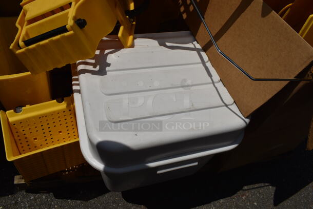 PALLET LOT of Various BRAND NEW! Poly Items Including Mop Buckets, Wringing Attachments and White Bin.  - Image 3 of 8