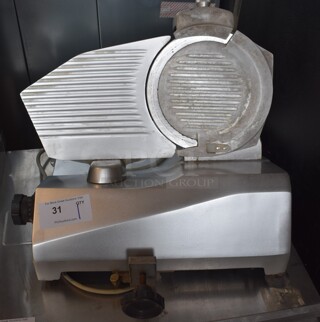 Univex 2510 Metal Commercial Countertop Meat Slicer w/ Blade Sharpener. 115 Volts, 1 Phase. Tested and Working!