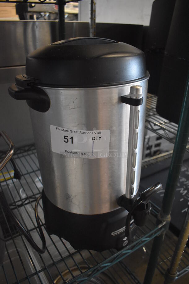 Proctor Silex Metal Countertop Percolating Urn. 12x12x17 - Image 2 of 4