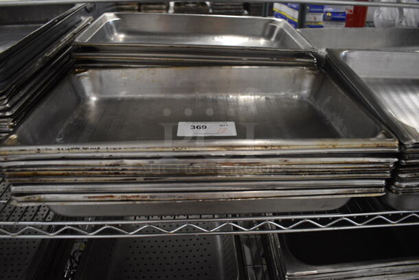 20 Stainless Steel Full Size Drop In Bins. 1/1x2.5. 20 Times Your Bid!