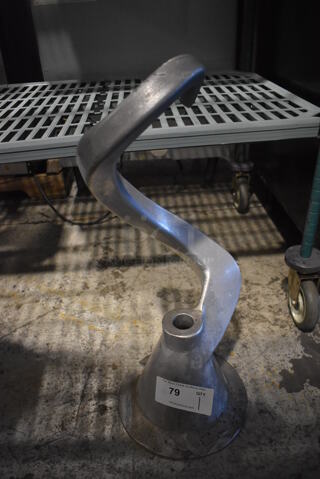 Hobart VML80ED Metal Commercial 80 Quart Dough Hook Attachment for Hobart Mixer. 10x10x24.5