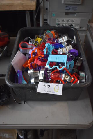 ALL ONE MONEY! Lot of Various Cookie Cutters in Black Poly Bin