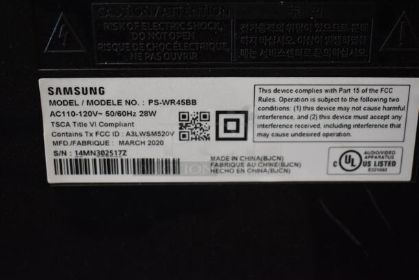 2 Samsung PS-WR45BB Subwoofer Speakers. 7x11x13.5. 2 Times Your Bid! - Image 5 of 5
