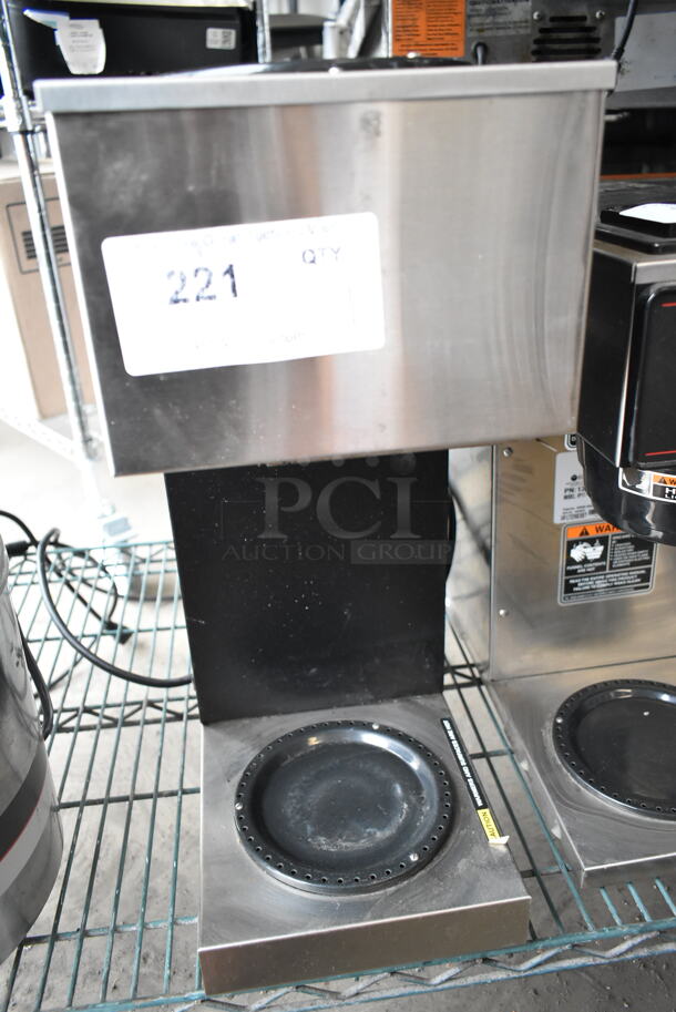 2016 Bunn VPR Stainless Steel Commercial Countertop 2 Burner Coffee Machine w/ Poly Brew Basket. 120 Volts, 1 Phase. - Image 5 of 7