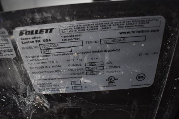 Follett 12CI400A Symphony Series Stainless Steel Commercial Countertop Ice Machine w/ Ice and Water Dispenser. 115 Volts, 1 Phase. 16x23x32 - Image 5 of 8