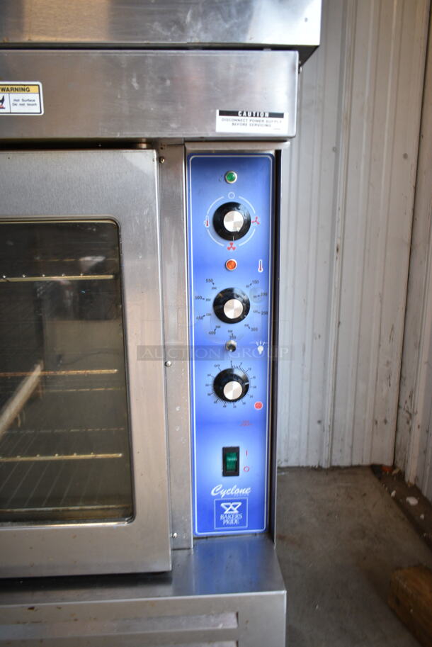 2 2019 Bakers Pride GDCO11G Cyclone Stainless Steel Commercial Natural Gas Powered Full Size Convection Oven w/ View Through Doors, Metal Oven Racks and Thermostatic Controls on Commercial Casters. 2 Times Your Bid!  - Image 4 of 9