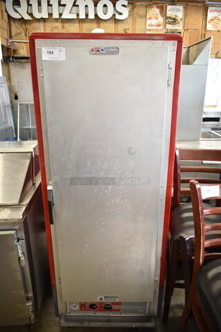 Metro C5 3 Series Metal Single Door Heated Holding Cabinet on Commercial Casters. Cannot Test Due To Damaged Plug