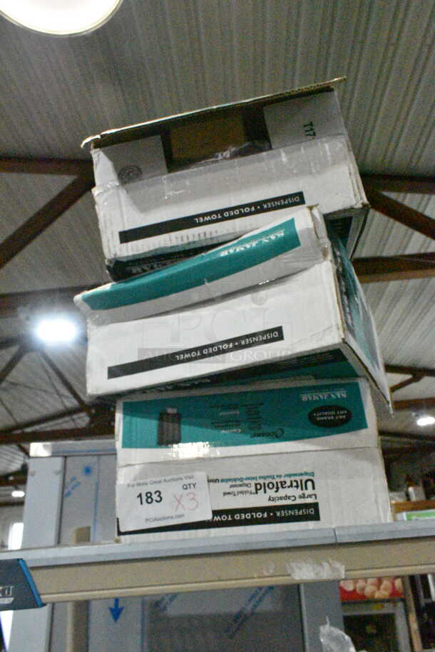 3 BRAND NEW IN BOX! T1790TBK San Jamar Oceans Ultrafold C-Fold Towel Dispenser. 3 Times Your Bid!  - Image 2 of 4