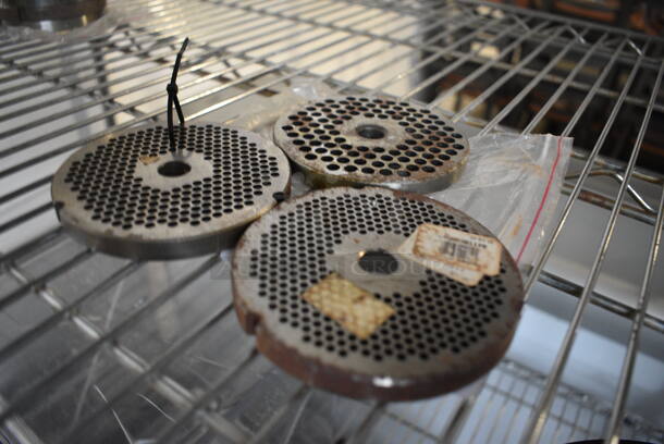 3 Metal Meat Grinder Plates. 4x4x0.5. 3 Times Your Bid! - Image 3 of 4
