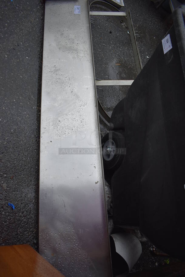 Stainless Steel Shelf w/ Wall Mount Brackets. 82x14.5x12 - Image 2 of 3