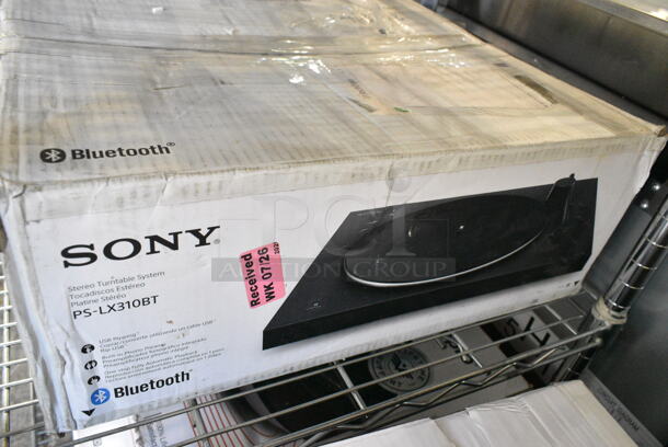 10 IN ORIGINAL BOX! Items Including Sony PS-LX310BT Stereo Turntable, Focusrite Nemco FFFA001149-03 Scarlett Solo 3rd Gen USB Audio Interface, Pyle PLSLD5 Solor Pool Float Light, Pyle Car Stereo Receiver, Sony WH-CH720N Headphones, SereneLife Rubber Furniture Leg Covers, Masingo Spinto G3 Rabbit Karaoke Machine, Pyle PT888BTWM Bluetooth Home Theater Karaoke Receiver, Pyle Hi Fi Home Bookshelf Monitor Speakers. 10 Times Your Bid!  - Image 3 of 12