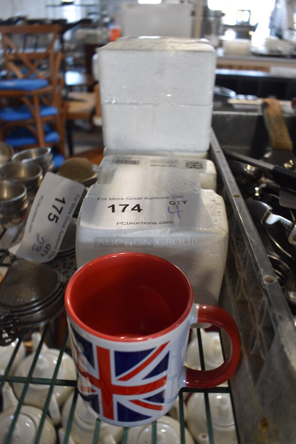 4 London Flag Mugs. 5x3.25x3.75. 4 Times Your Bid! - Image 2 of 4