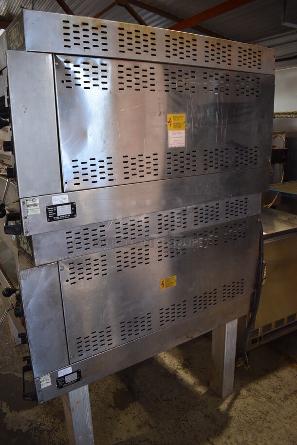 2 Sveba Dahlen DC-12-DD Stainless Steel Commercial Electric Powered Single Deck Pizza Oven on Metal Legs. 208-230 Volts, 3 Phase. 55x50x71. 2 Times Your Bid!  - Image 6 of 11