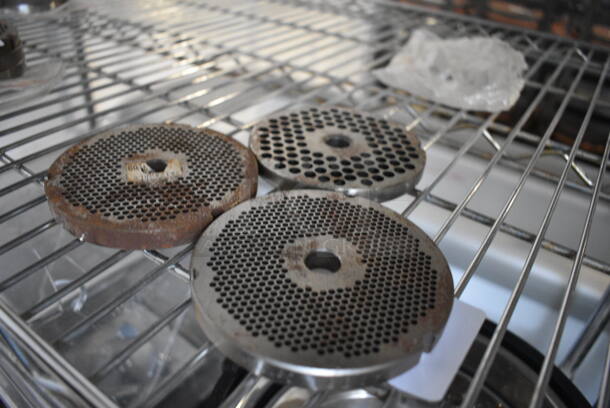 3 Metal Meat Grinder Plates. 4x4x0.5. 3 Times Your Bid! - Image 4 of 4