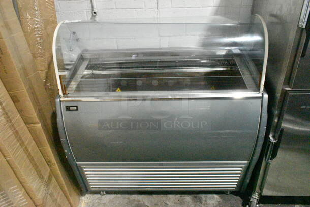 Sevel EZ-6 Metal Commercial Floor Style Gelato Case Merchandiser on Commercial Casters. 220 Volts, 1 Phase.  - Image 1 of 5
