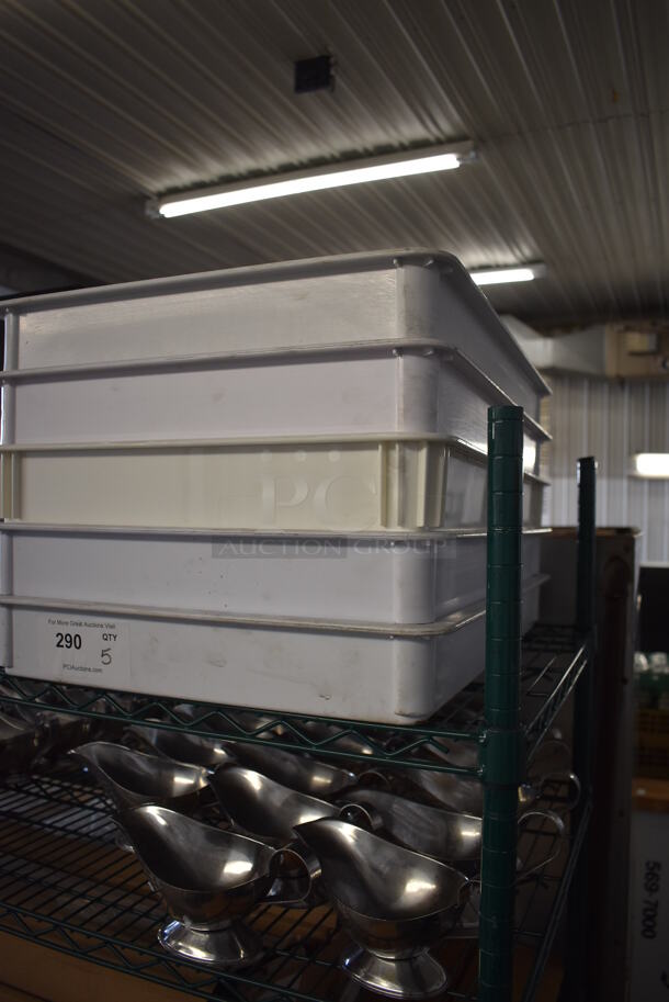 5 White Poly Dough Bins. 18x26x3. 5 Times Your Bid! - Image 3 of 4