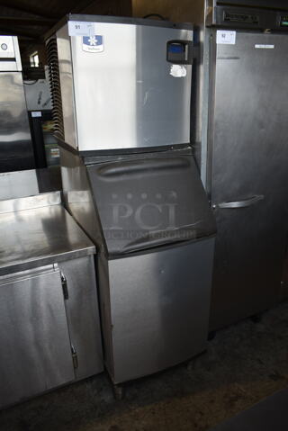 2012 Manitowoc IY0524A-161 Stainless Steel Commercial Ice Head on Commercial Ice Bin. 115 volts, 1 Phase.